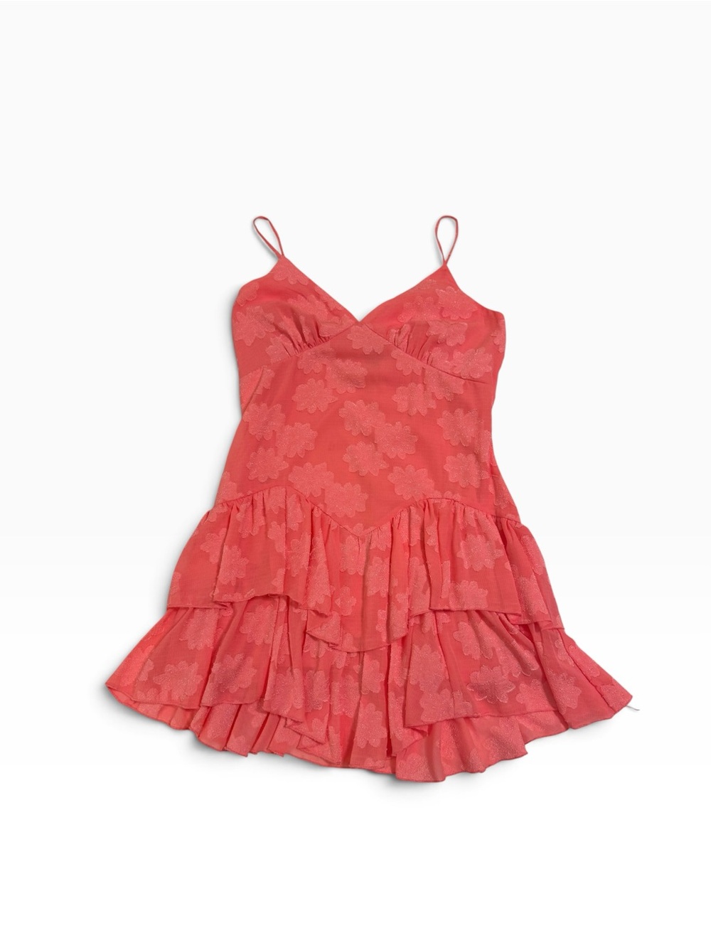 wild fable Coral Pink Floral Tiered Sundress